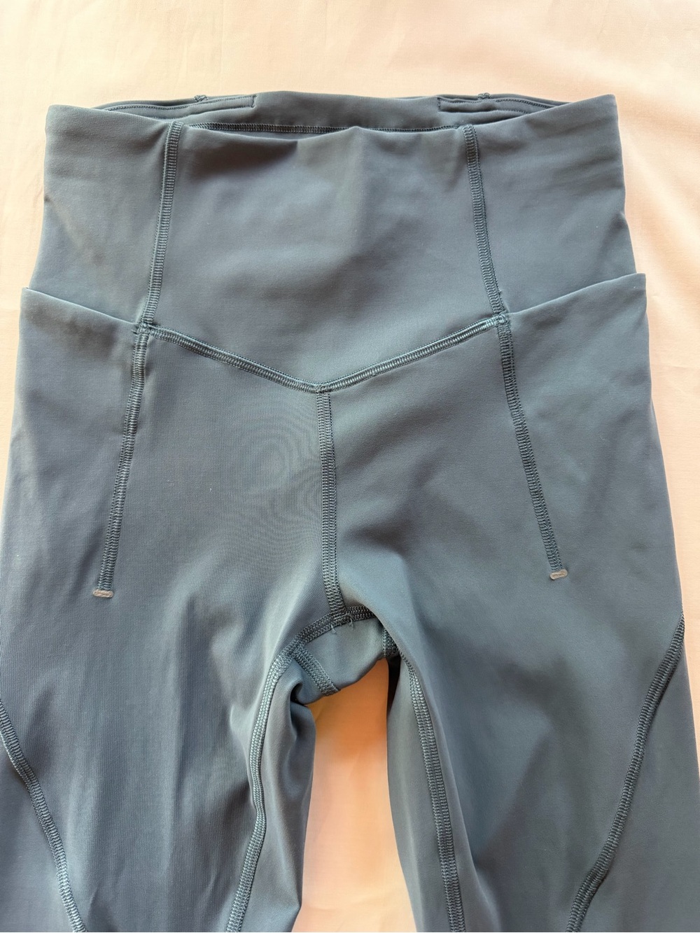 Lululemon Invigorate high rise tight leggings iron blue everlux side pockesize 4